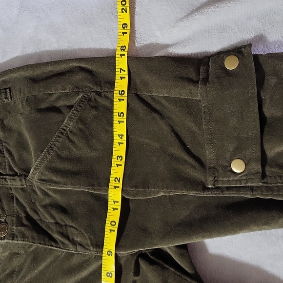 LONDONJEAN Pants & Jumpsuits Nwot London Jean Olive Green Velvet